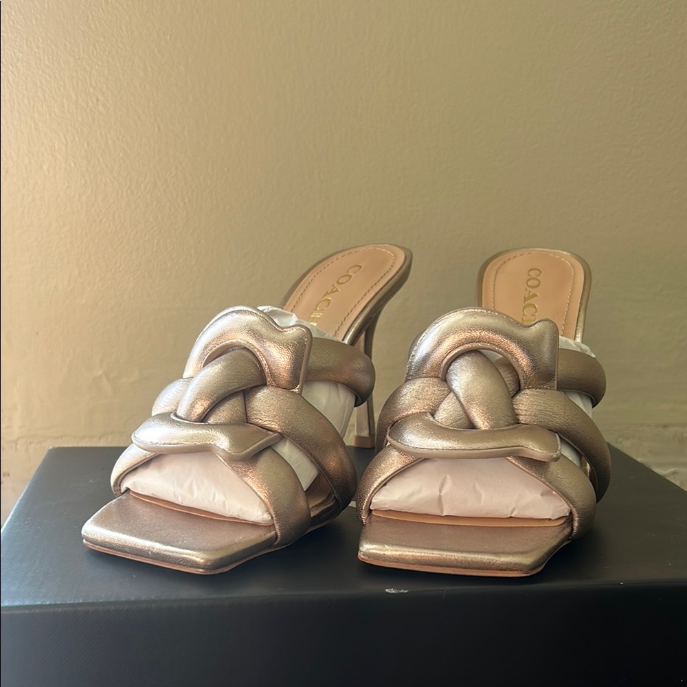 Coach Kellie Metallic Pillow Heels